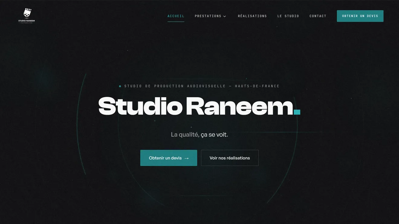Site Studio Raneem réalisé par NovaWeb