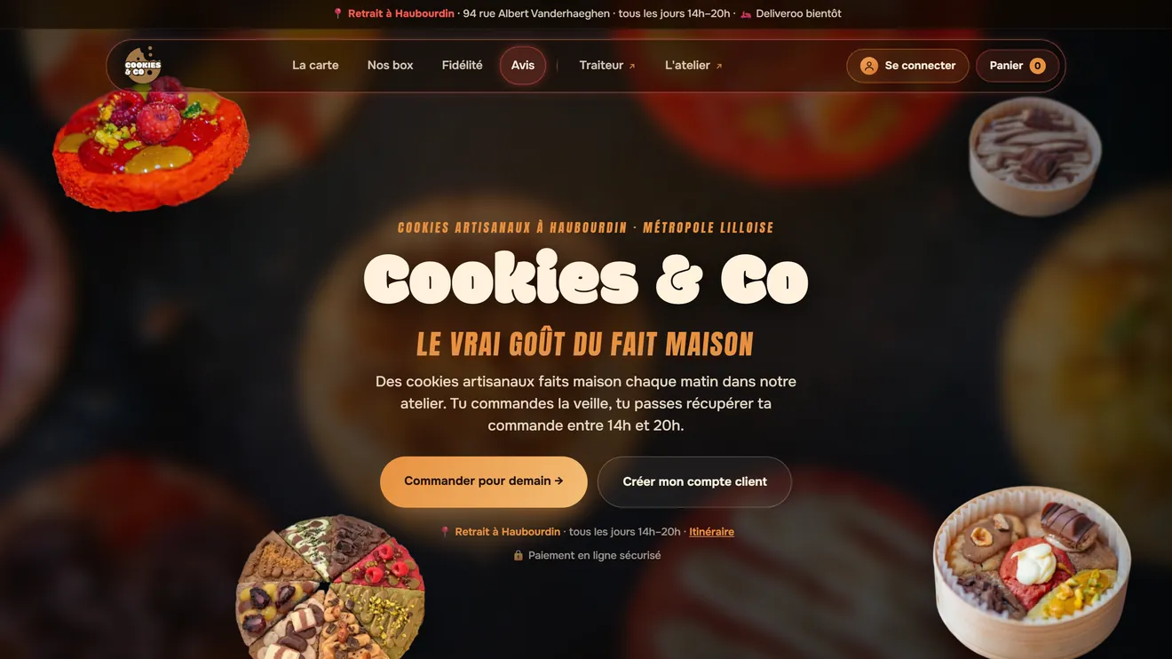 Site Cookies & Co réalisé par NovaWeb